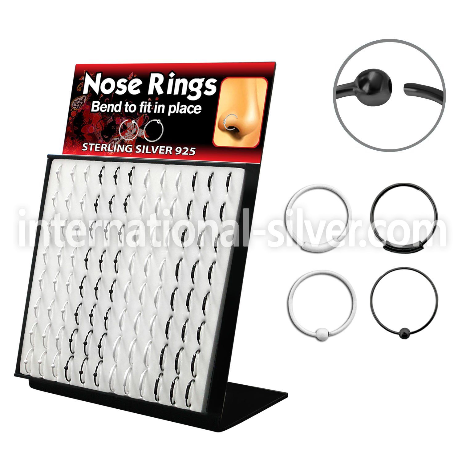 brnhmx4 nose hoop silver 925 nose