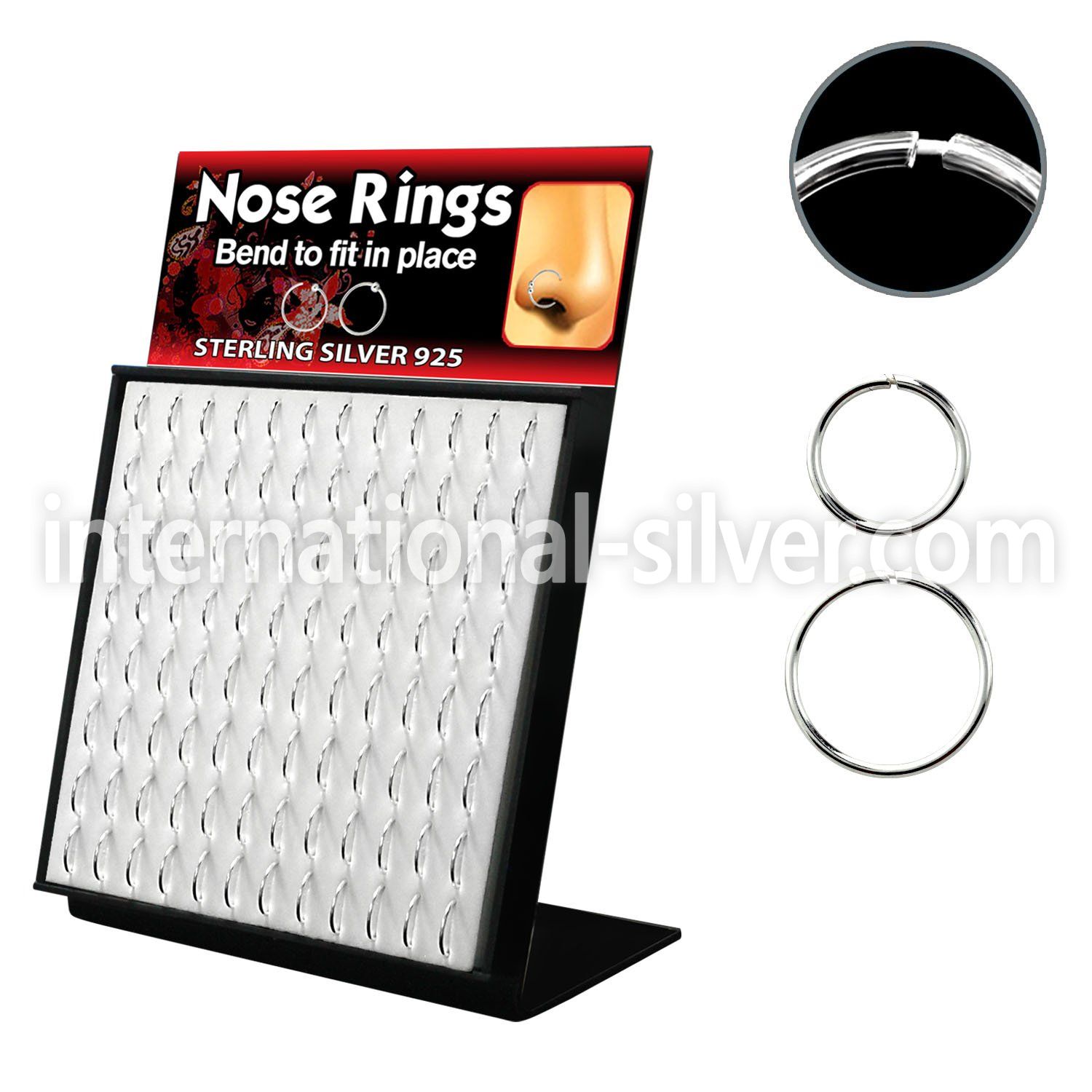 brnhmx6 seamless segment rings silver 925 nose