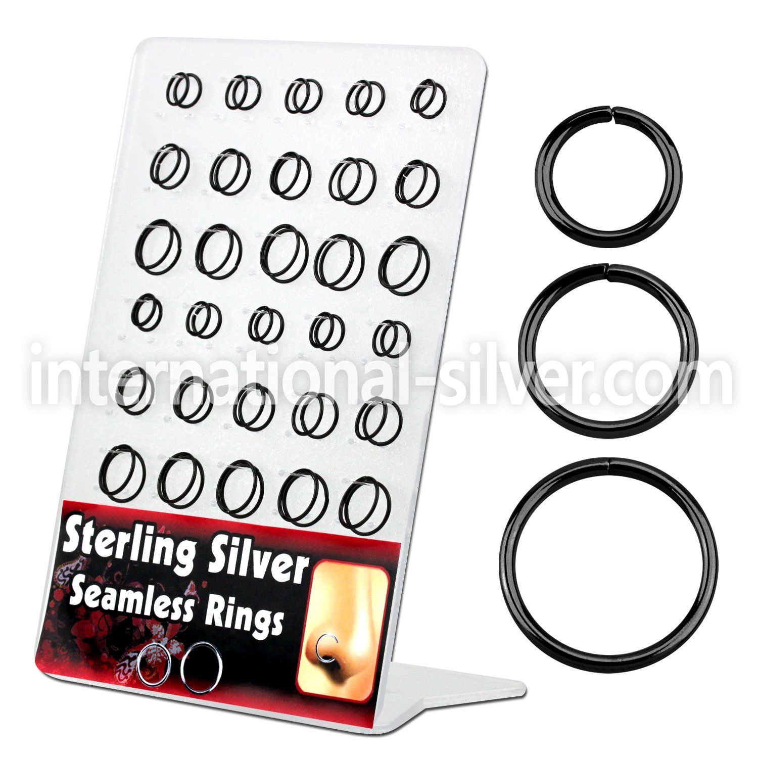 brnhp20 seamless segment rings silver 925 nose