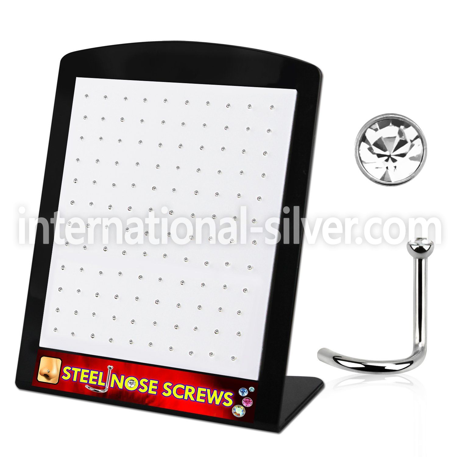 brnsc18c l shape nose studs surgical steel 316l nose