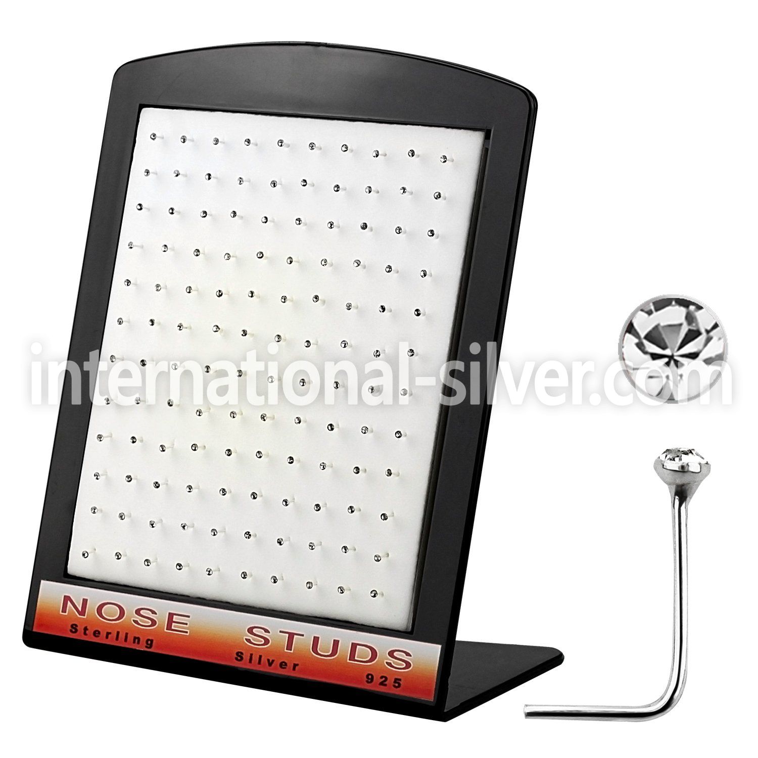 brnsc l shape nose studs silver 925 nose