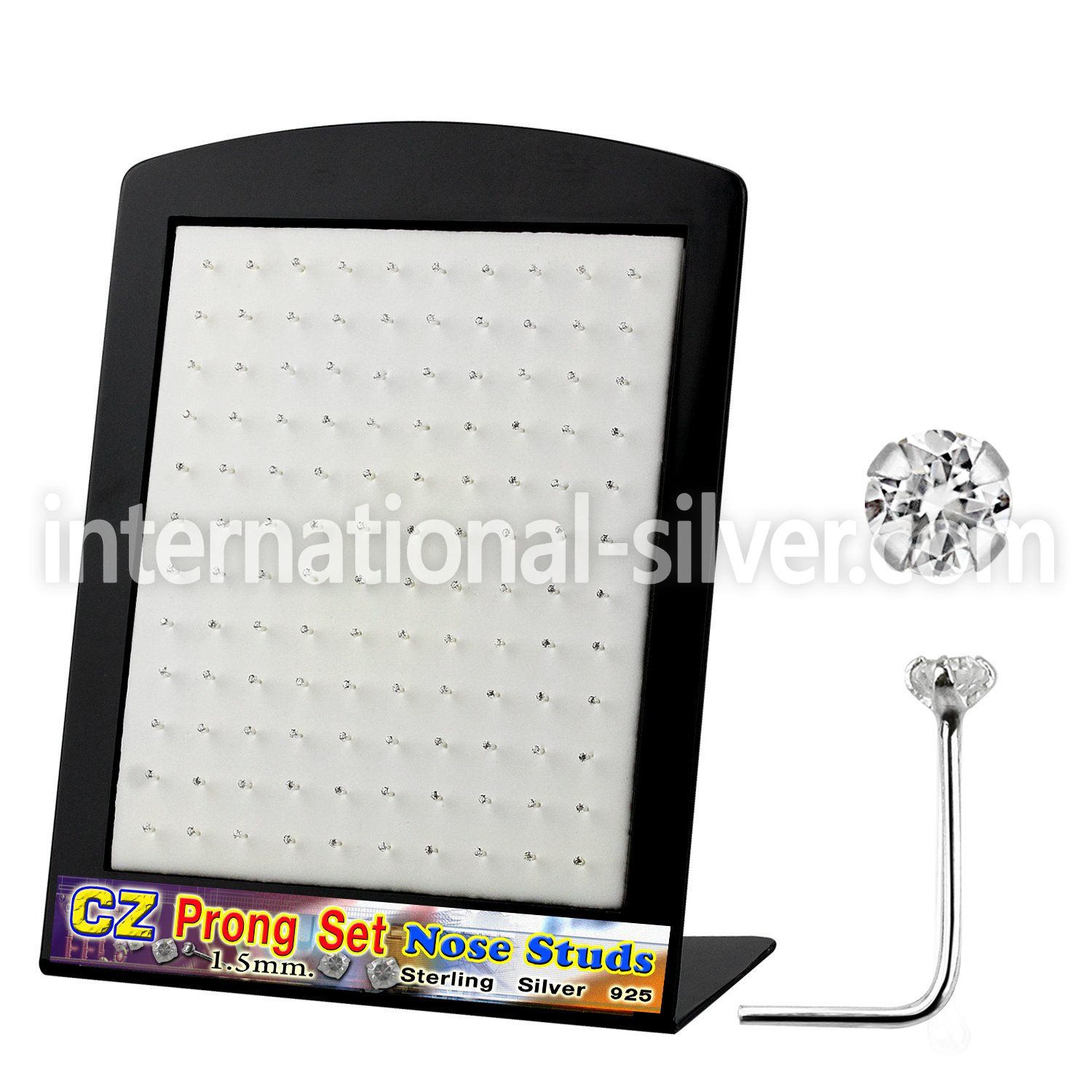 brnsczc l shape nose studs silver 925 nose