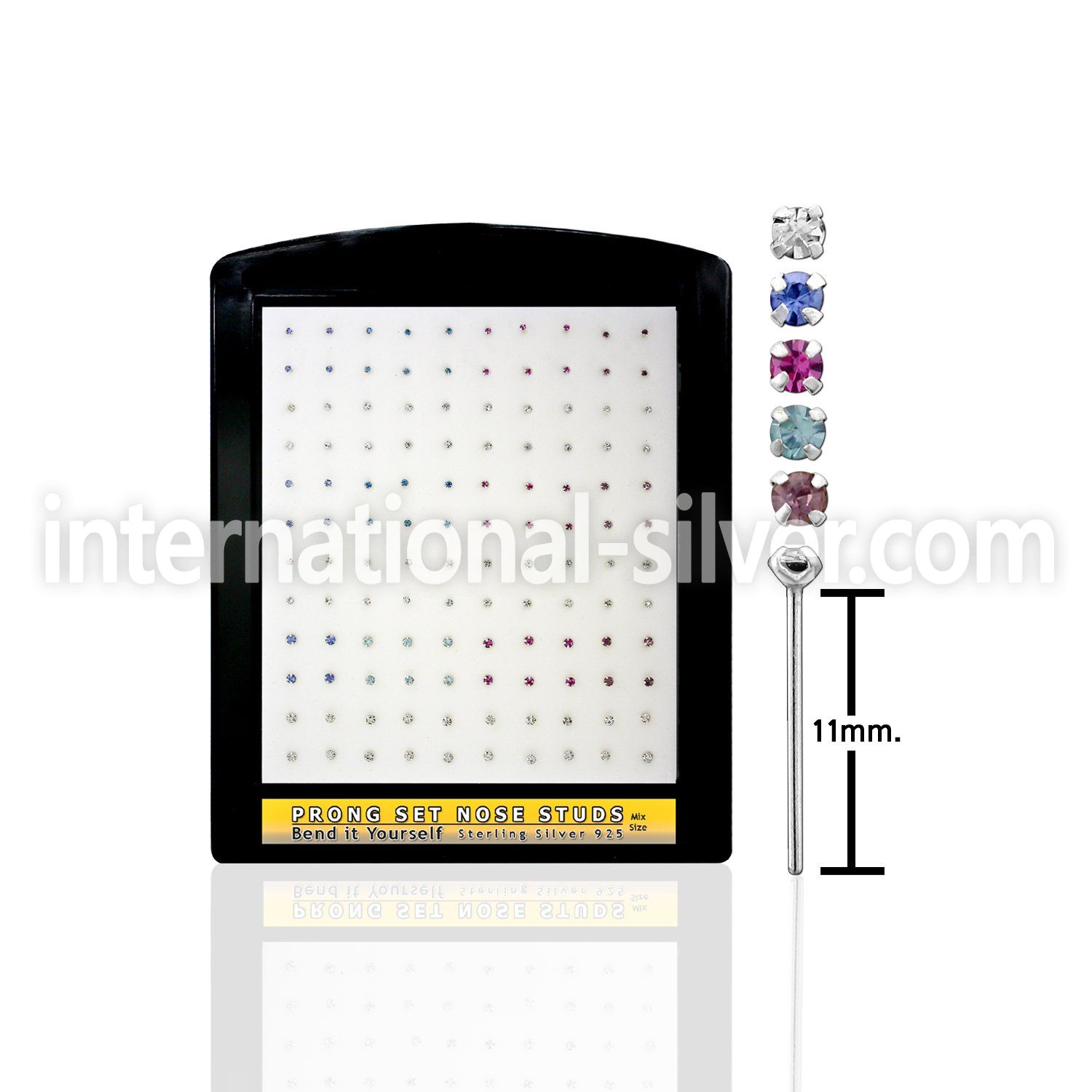 brnspbm bend it to fit nose studs silver 925 belly button