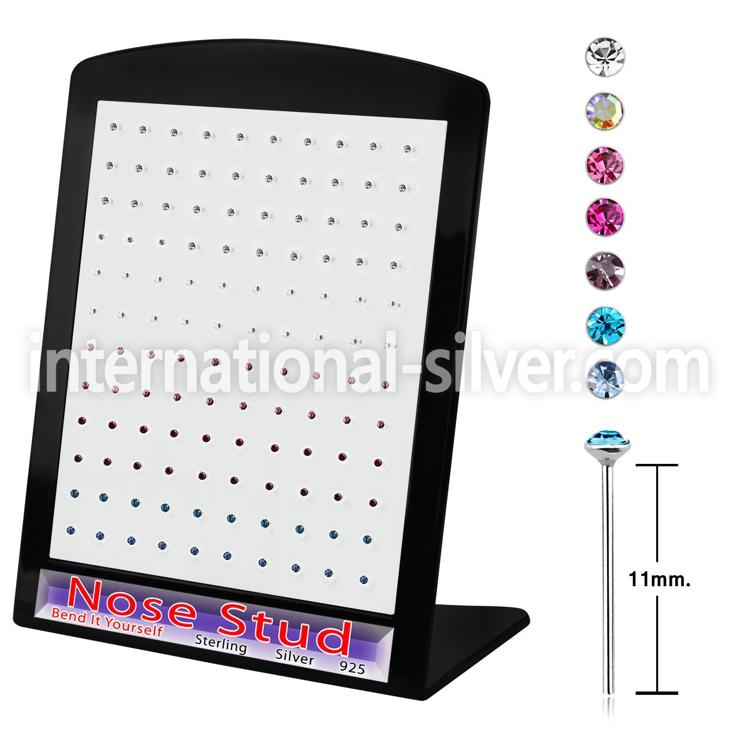 brnym6 bend it to fit nose studs silver 925 nose