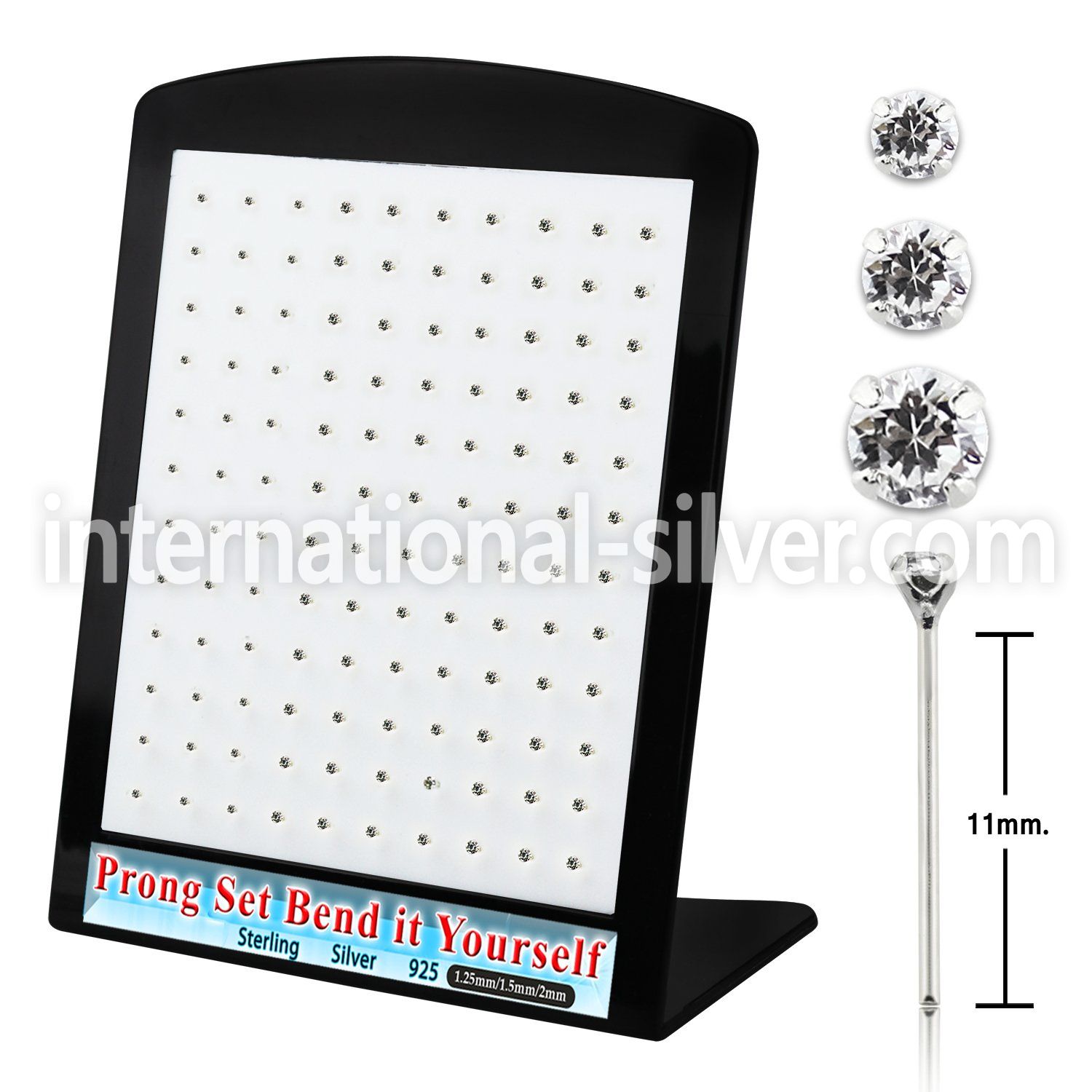 brnypmc7 bend it to fit nose studs silver 925 nose