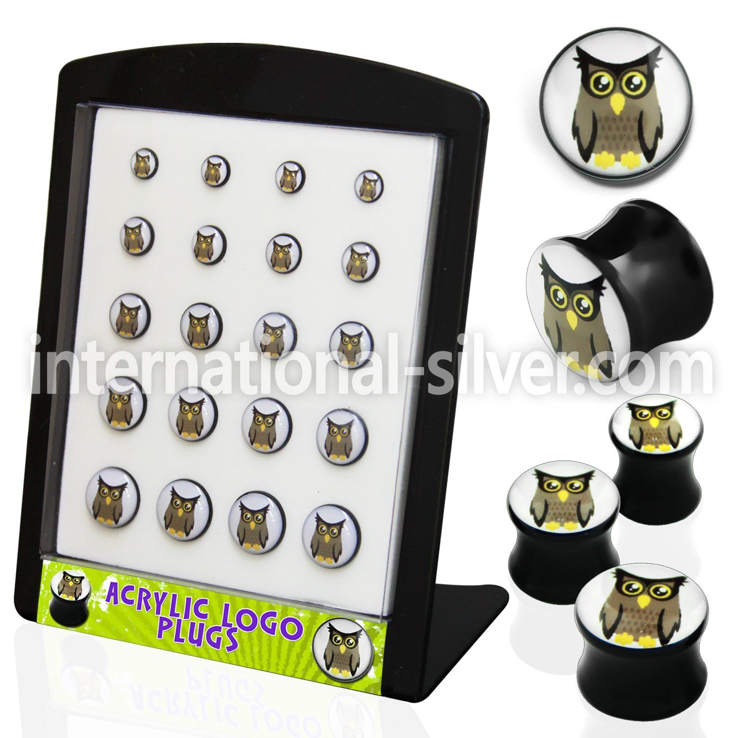 brpg103 plugs gauges acrylic body jewelry ear lobe