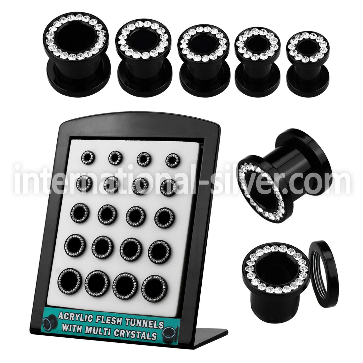 brpg111 tunnels gauges acrylic body jewelry ear lobe