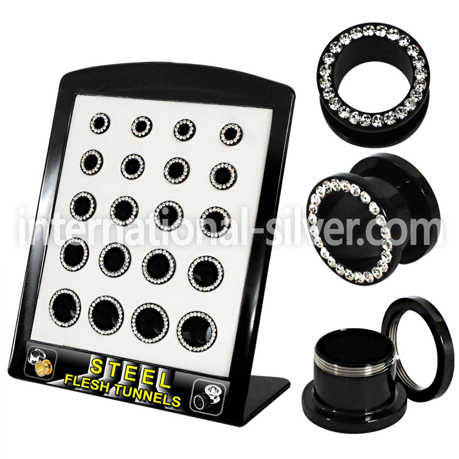 brpg148b tunnels gauges anodized surgical steel 316l ear lobe