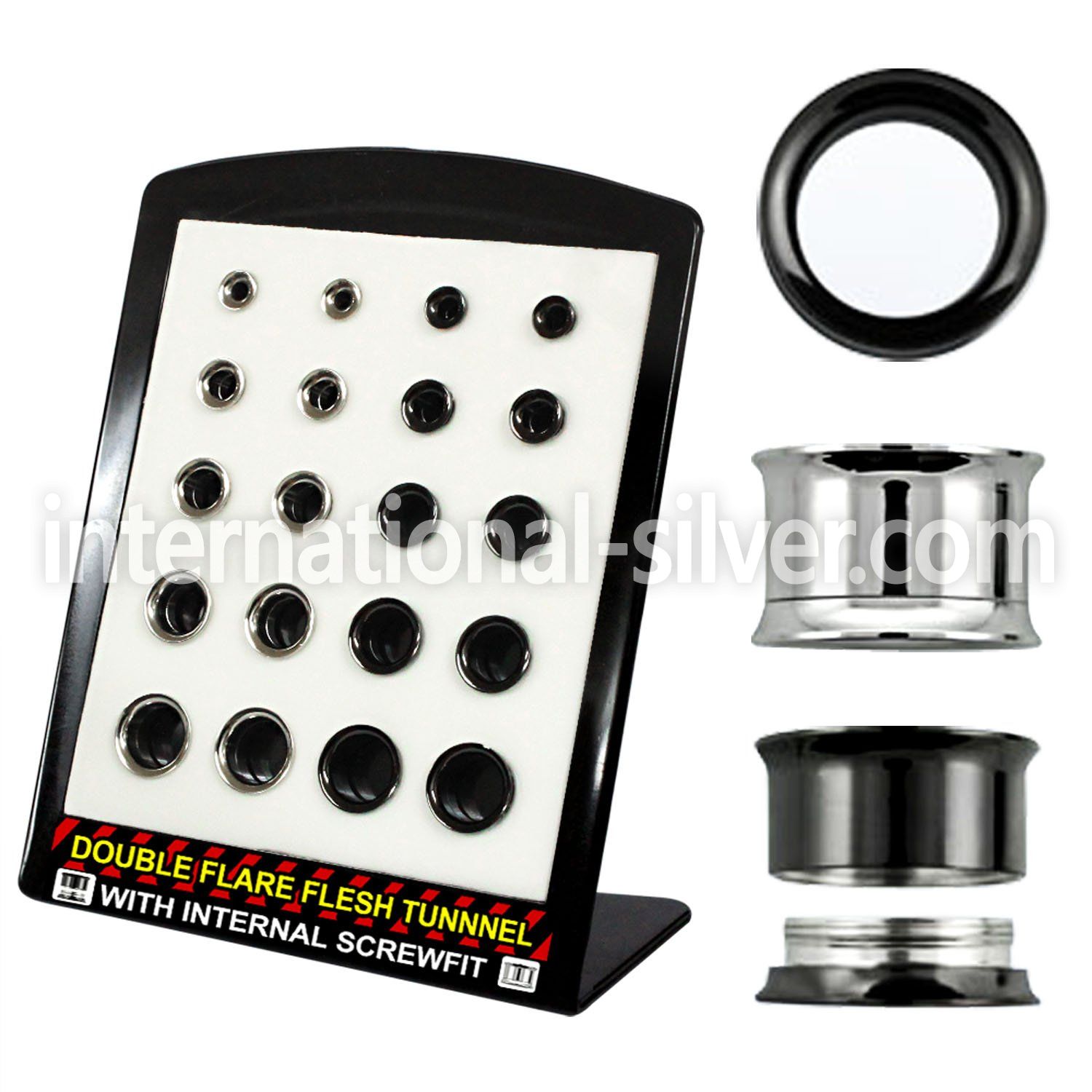 brpg149a tunnels gauges anodized surgical steel 316l ear lobe