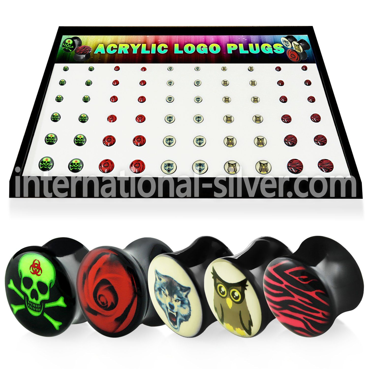 brpg157 plugs gauges acrylic body jewelry ear lobe
