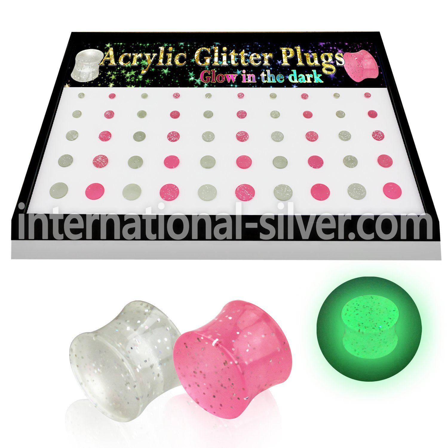 brpg164 plugs gauges acrylic body jewelry ear lobe