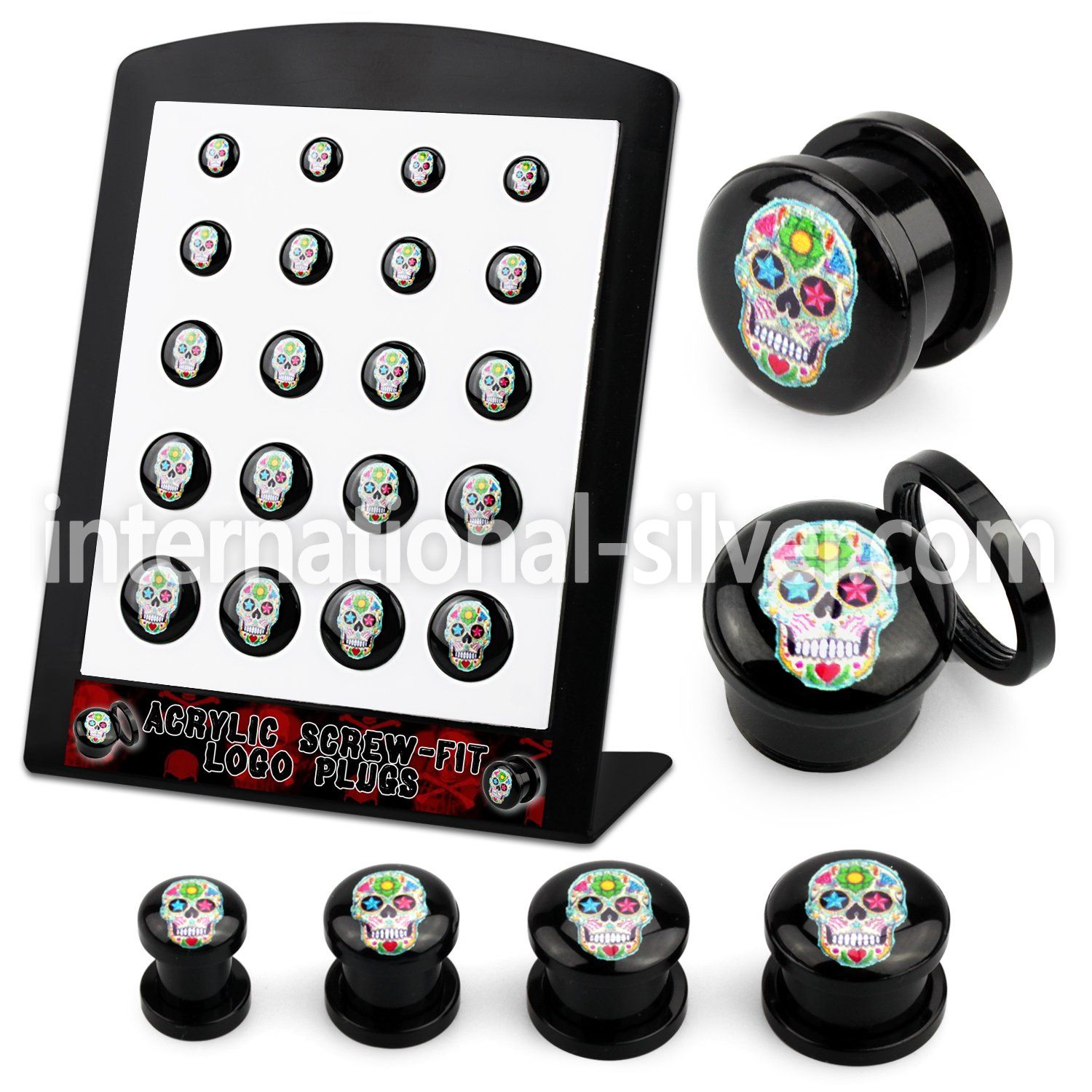 brpg173 plugs gauges acrylic body jewelry ear lobe
