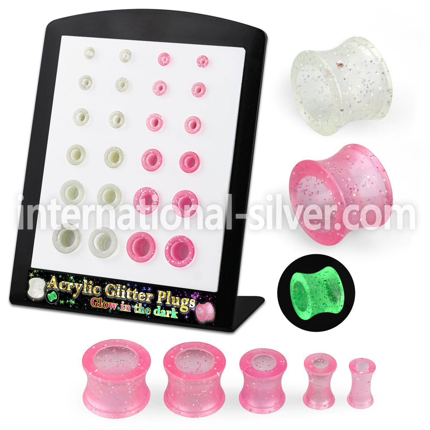 brpg176 tunnels gauges acrylic body jewelry ear lobe