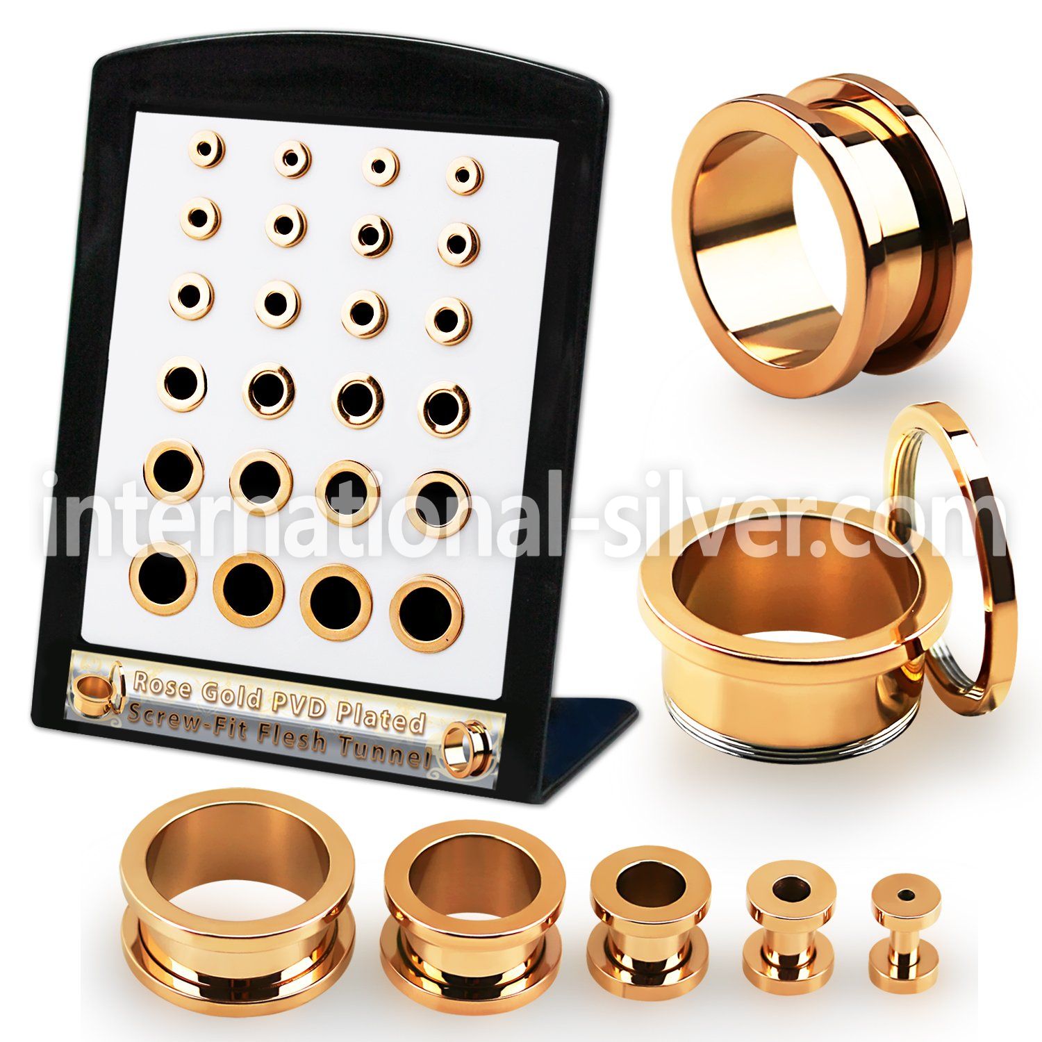 brpg197 tunnels gauges anodized surgical steel 316l ear lobe