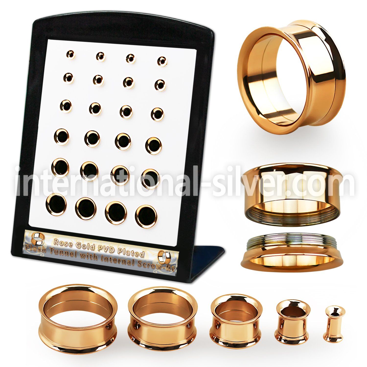 brpg198 tunnels gauges anodized surgical steel 316l ear lobe