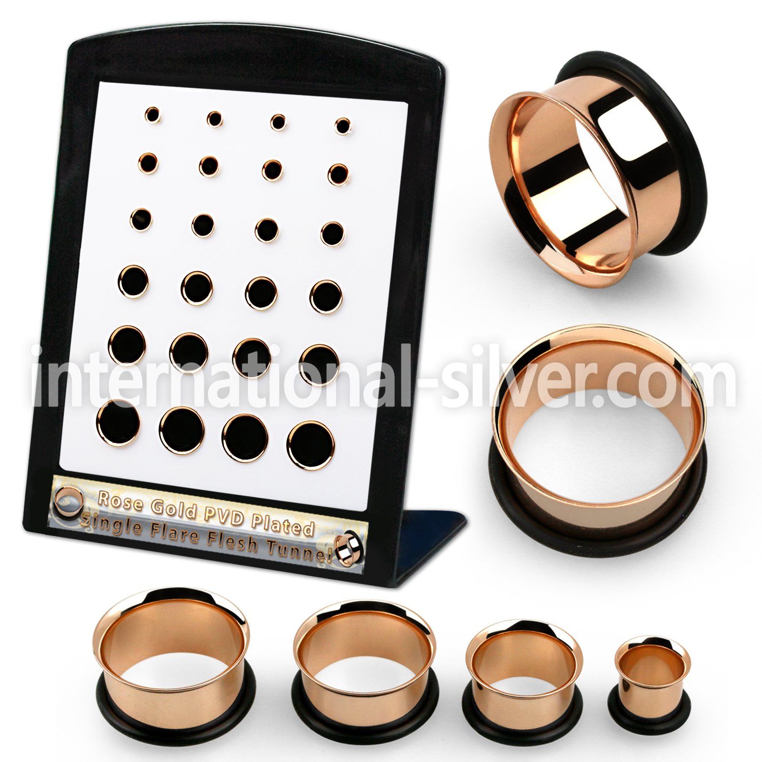 brpg199 tunnels gauges anodized surgical steel 316l ear lobe