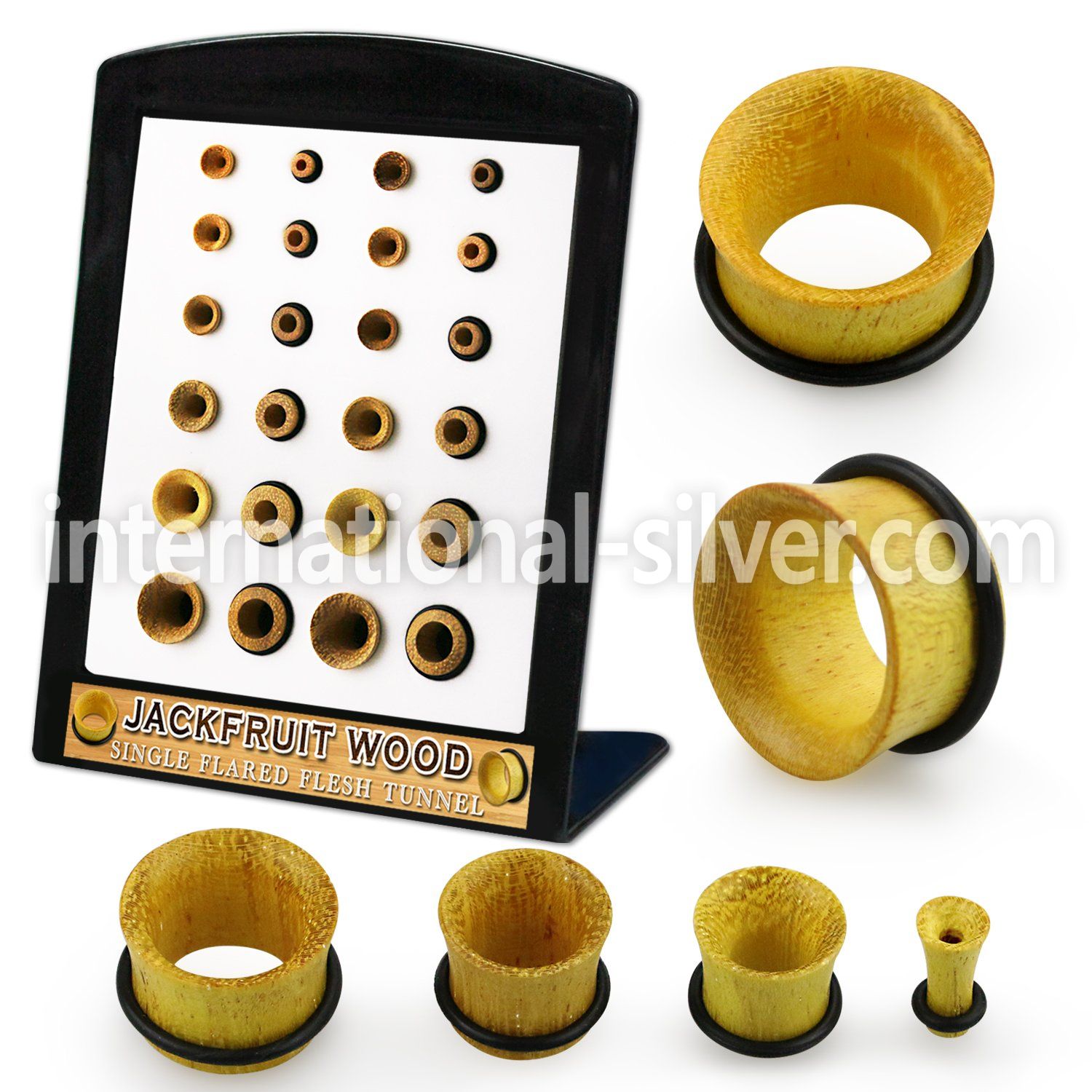 brpg215 jackfruit wood single flare tunnels 24pcs