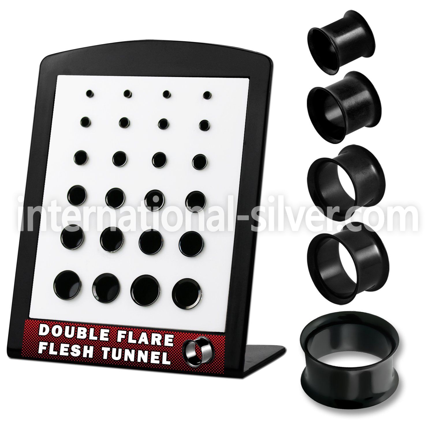 brpg3 tunnels gauges anodized surgical steel 316l ear lobe