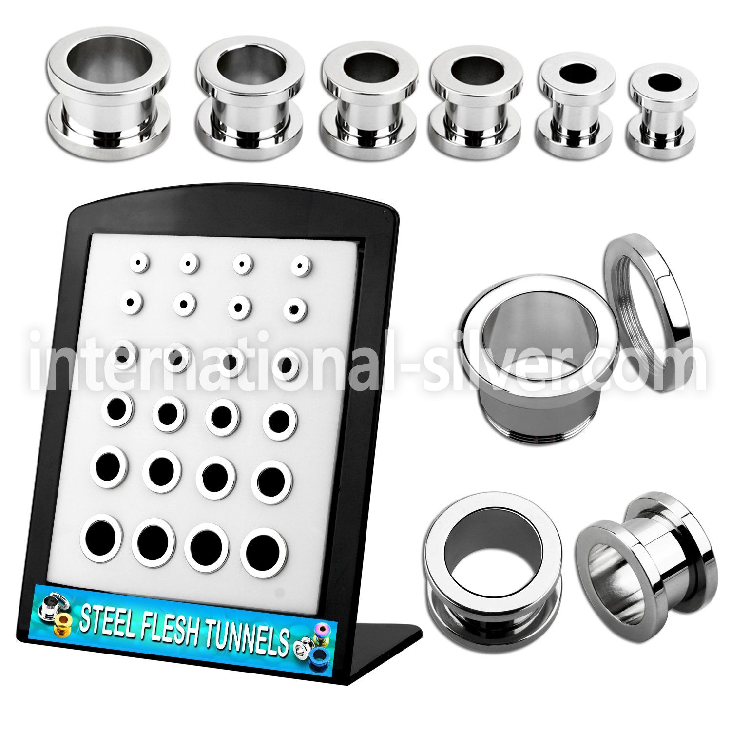 brpg5 tunnels gauges surgical steel 316l ear lobe