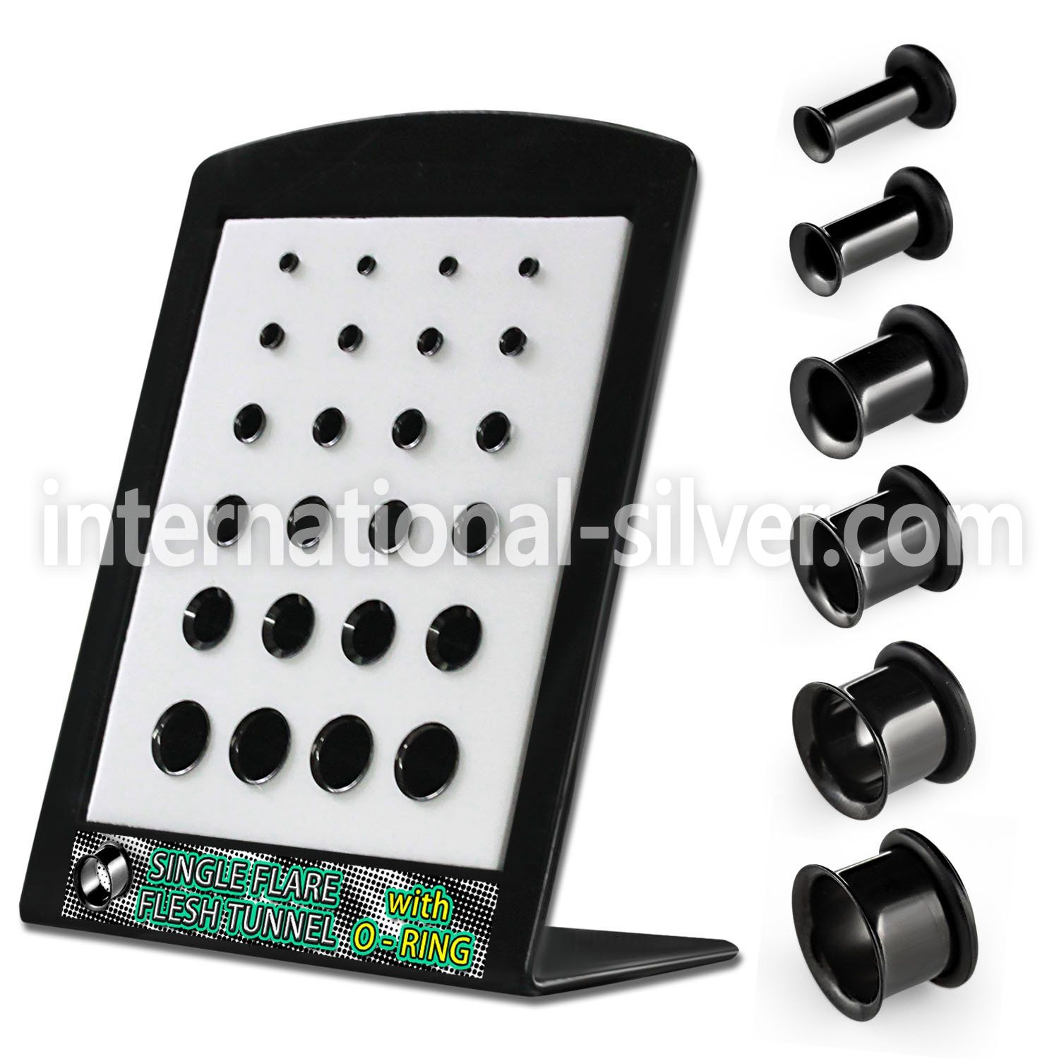 brpg77 tunnels gauges anodized surgical steel 316l ear lobe