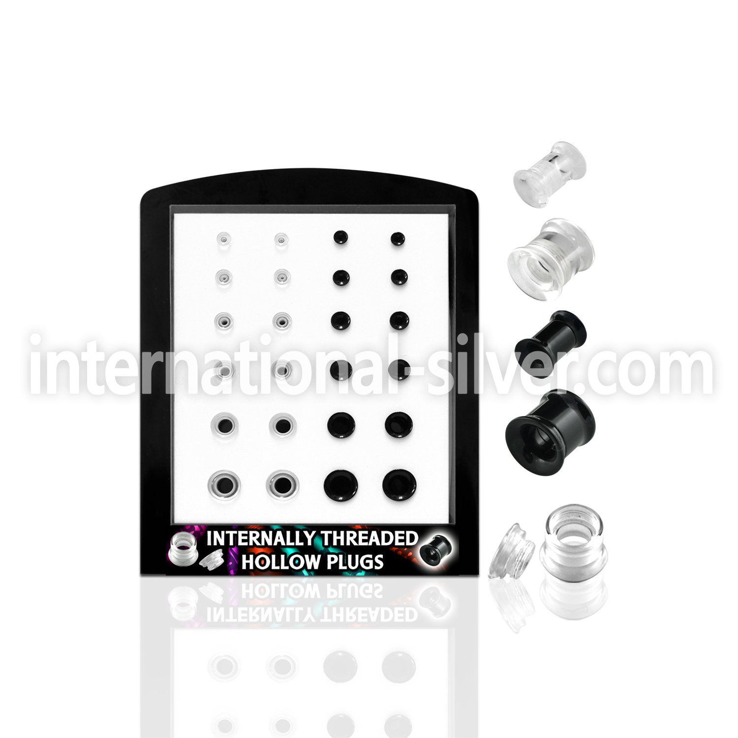 brpg78 tunnels gauges acrylic body jewelry ear lobe