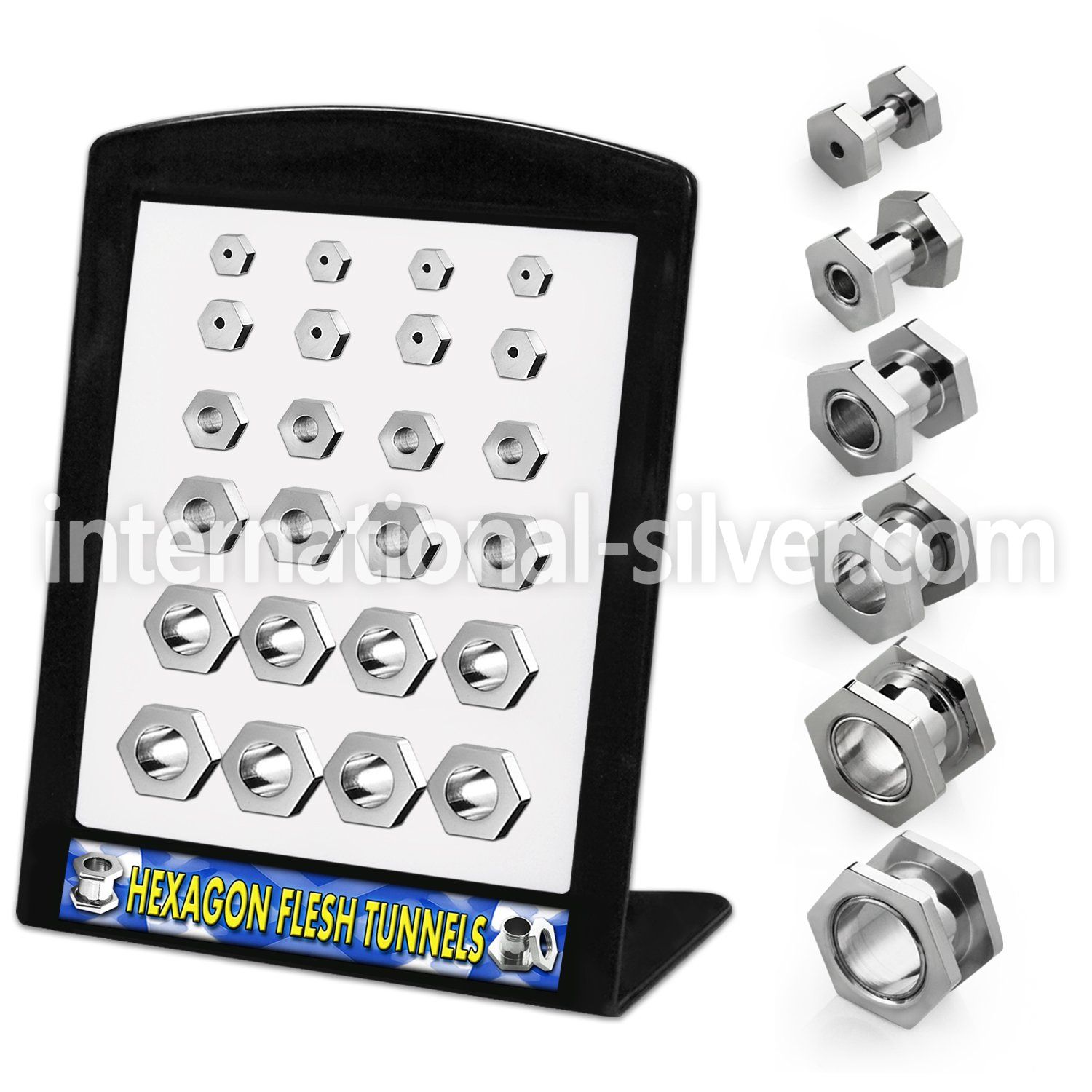 brpg79 tunnels gauges surgical steel 316l ear lobe