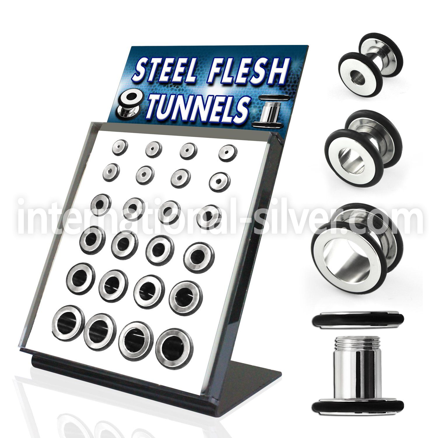 brpg89 tunnels gauges surgical steel 316l ear lobe