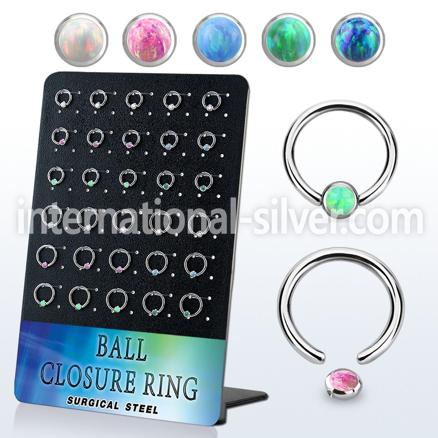 brrocr3 surgical steel ball closure rings ear lobe eyebrow helix piercing