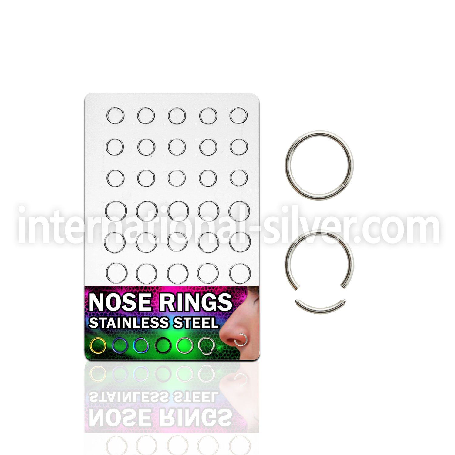 brseg1 seamless segment rings surgical steel 316l ear lobe