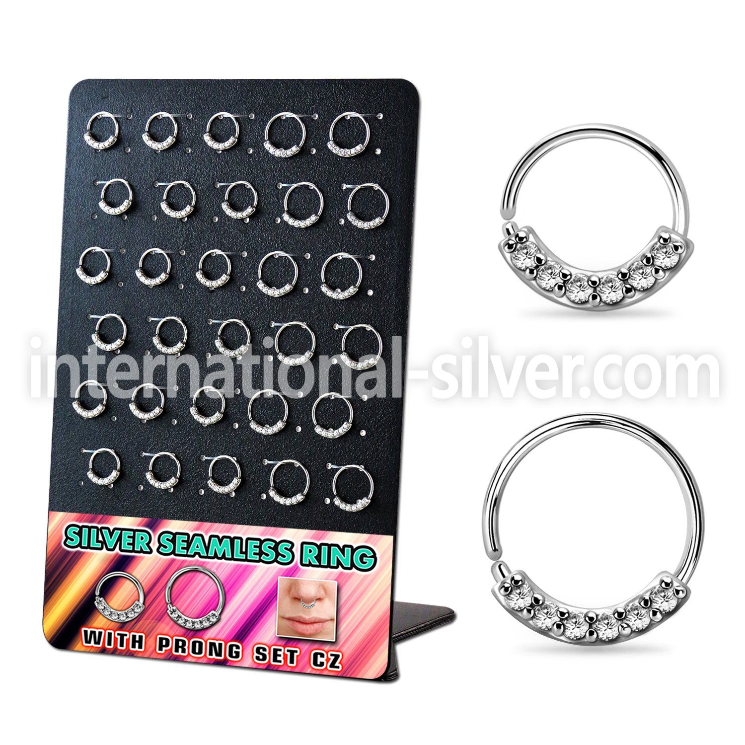 brselz3 surgical steel seamless and segment rings septum piercing