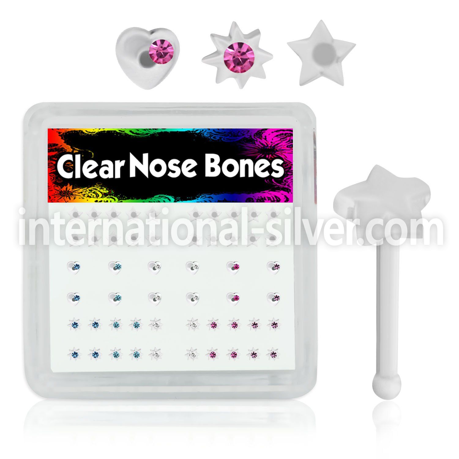 bxa16 nose bone acrylic body jewelry nose