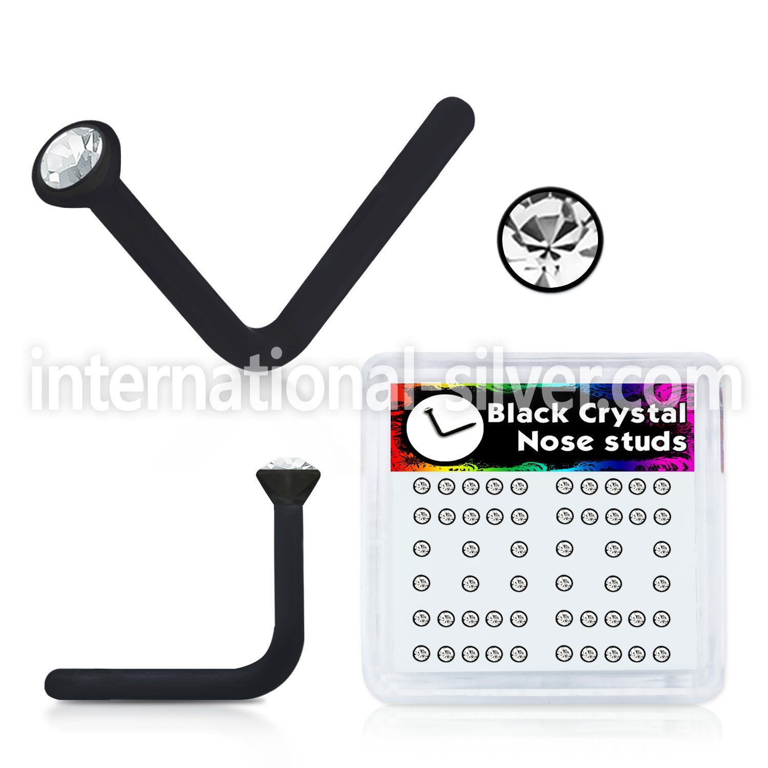 bxa2 l shape nose studs acrylic body jewelry nose