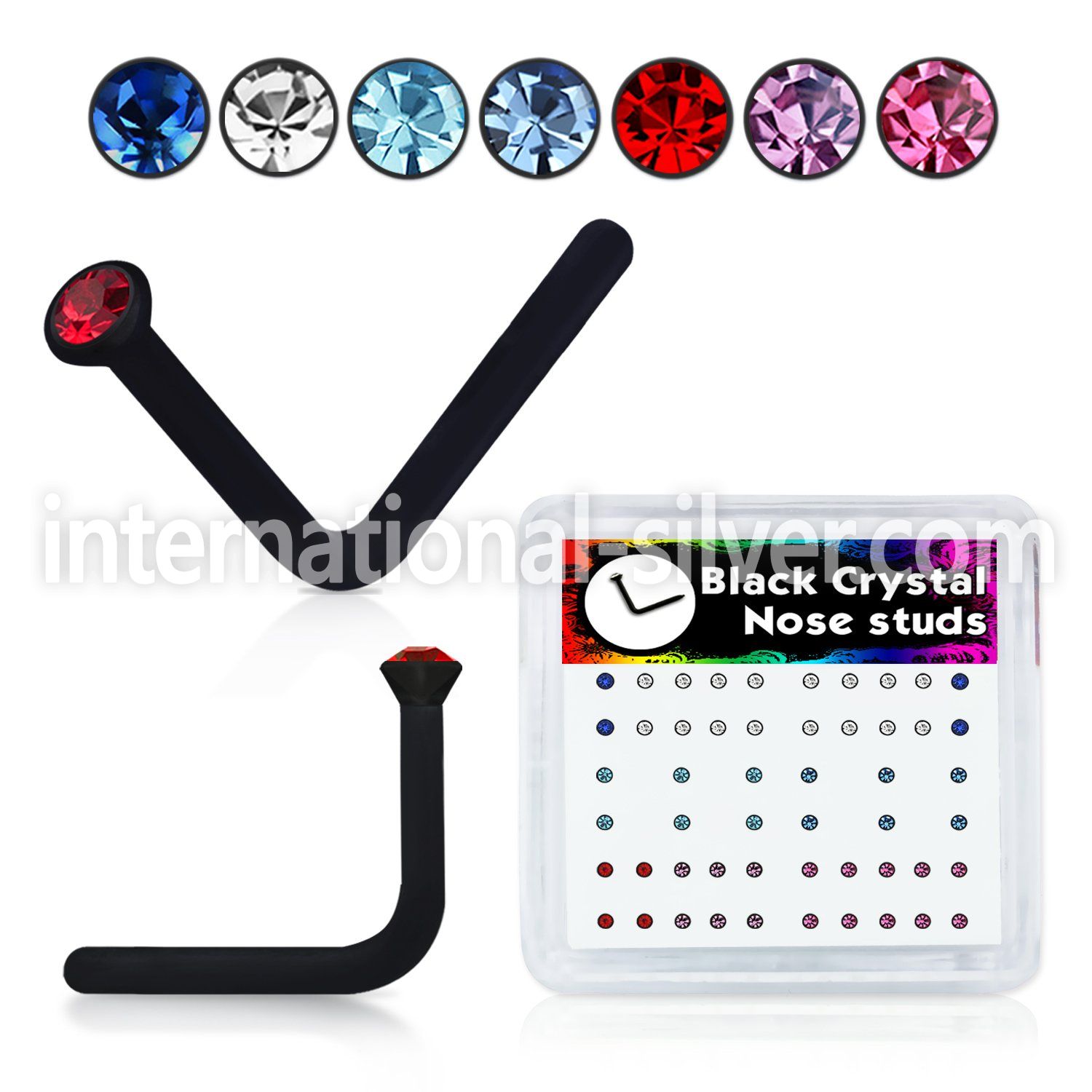 bxa4 l shape nose studs acrylic body jewelry nose
