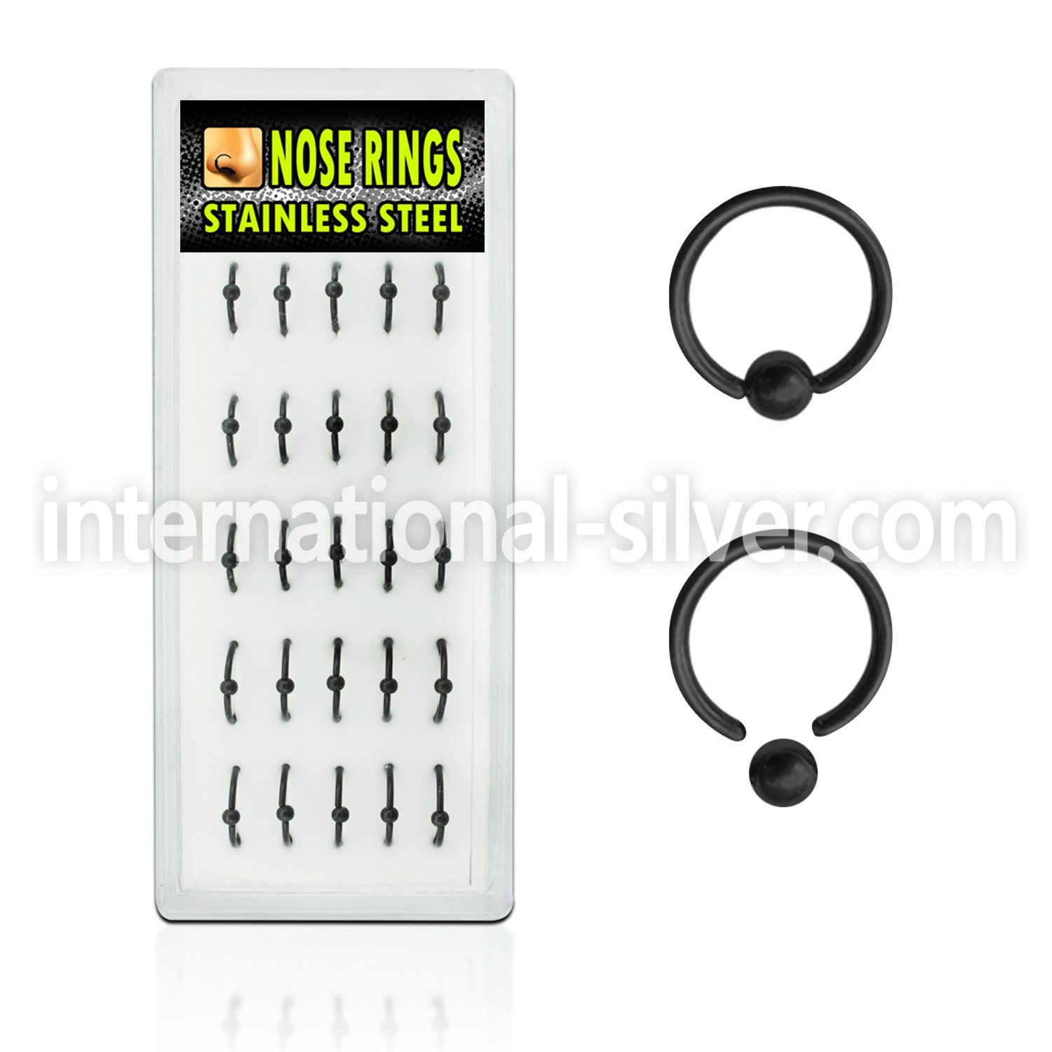 bxcrt1 hoops captive rings anodized surgical steel 316l ear lobe