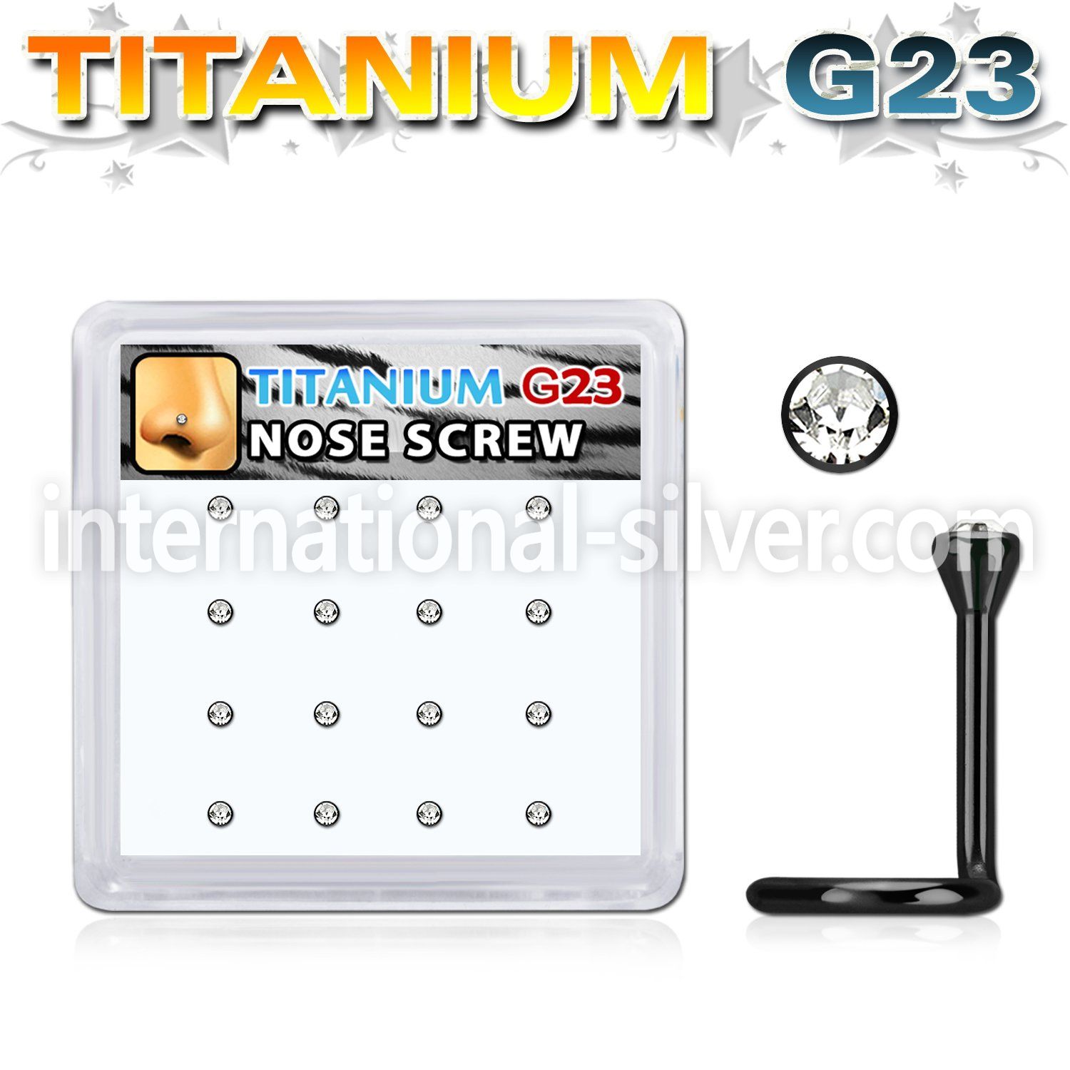 bxuns6 anodized titanium g23 nose screws and nose studs nose piercing