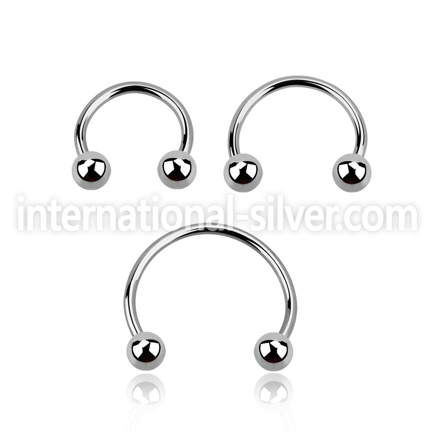 cb20b horseshoes surgical steel 316l ear lobe