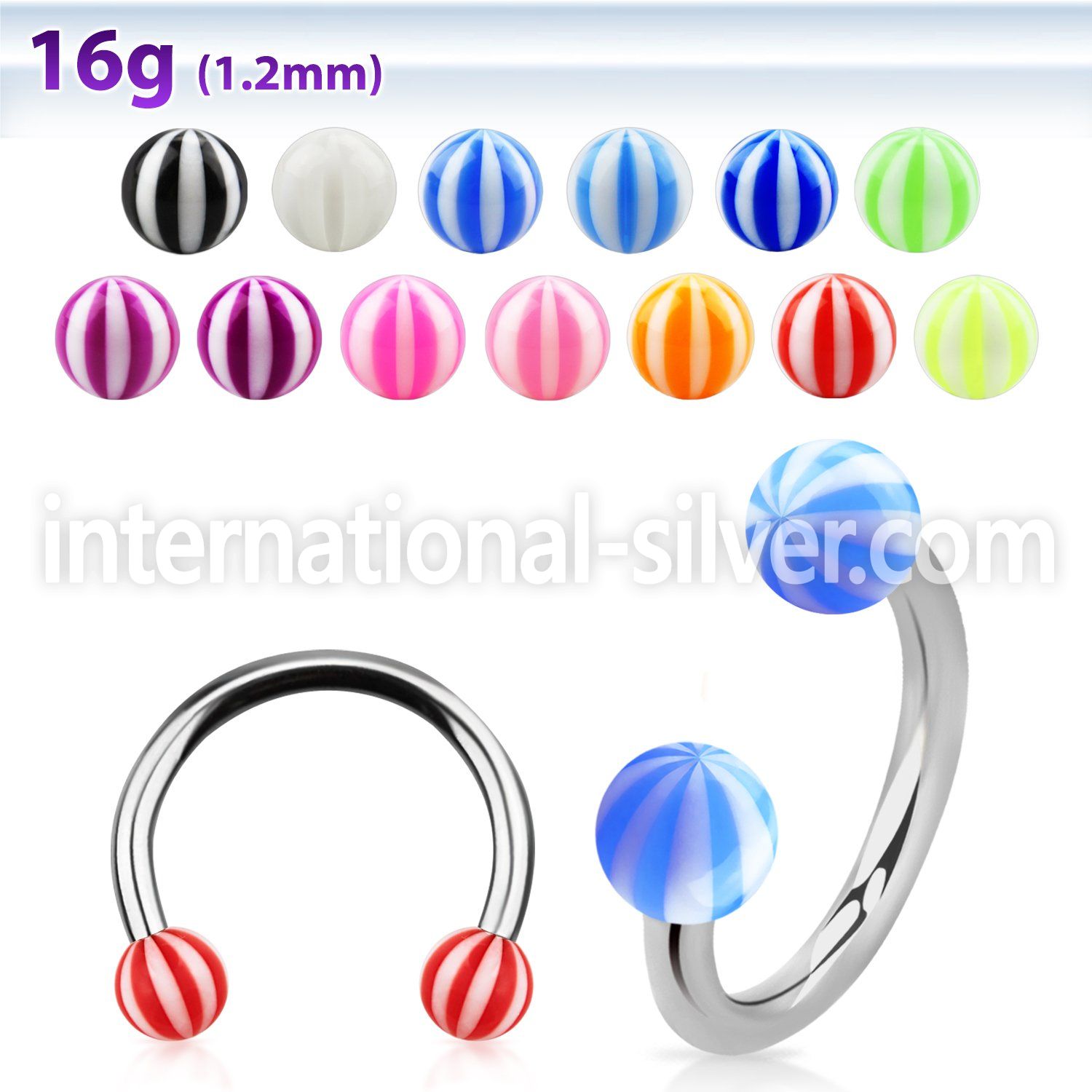 cbebe horseshoes surgical steel 316l with acrylic parts belly button