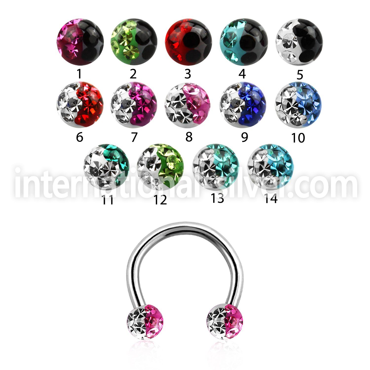 cbefr3e horseshoes surgical steel 316l belly button