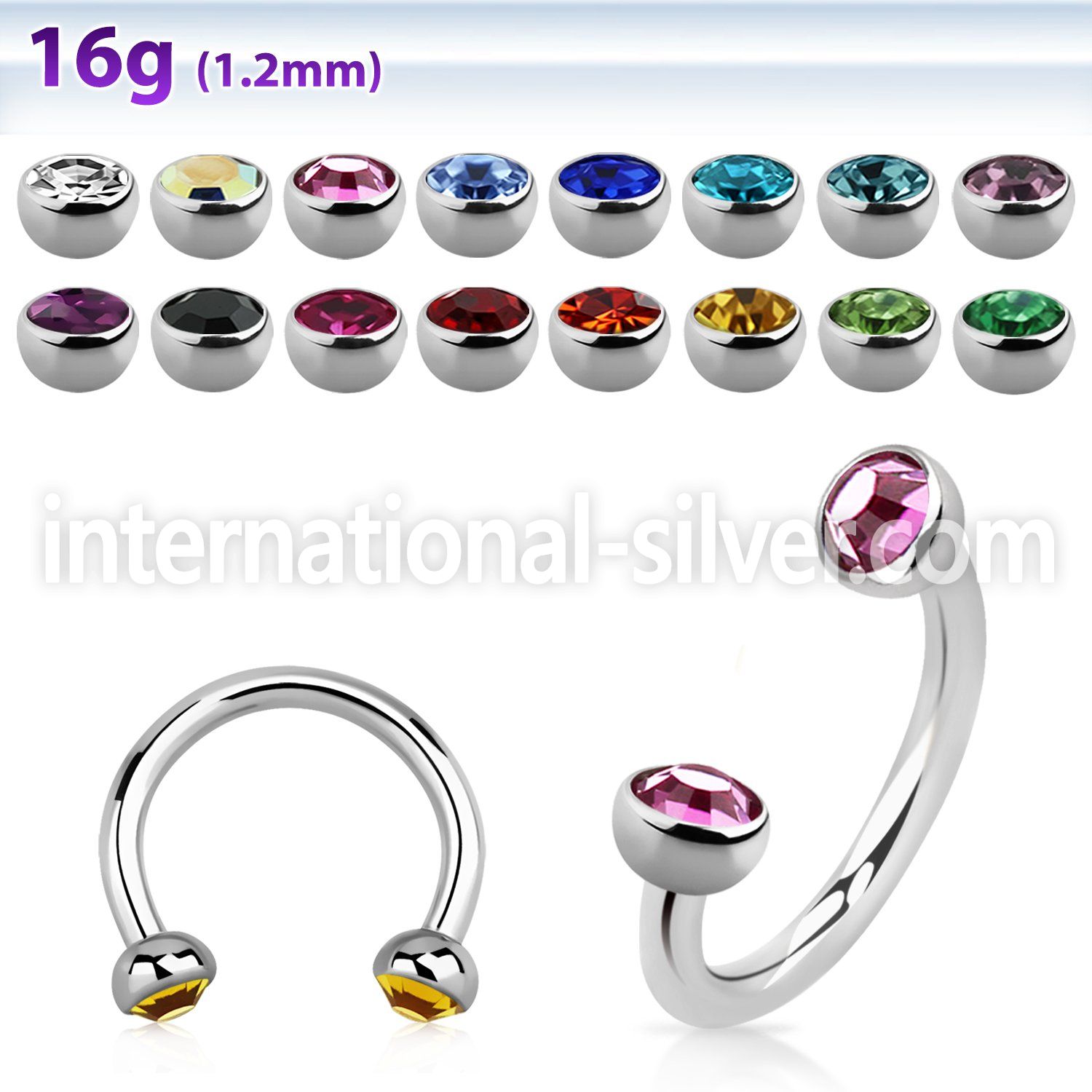 cbehjb3 horseshoes surgical steel 316l eyebrow