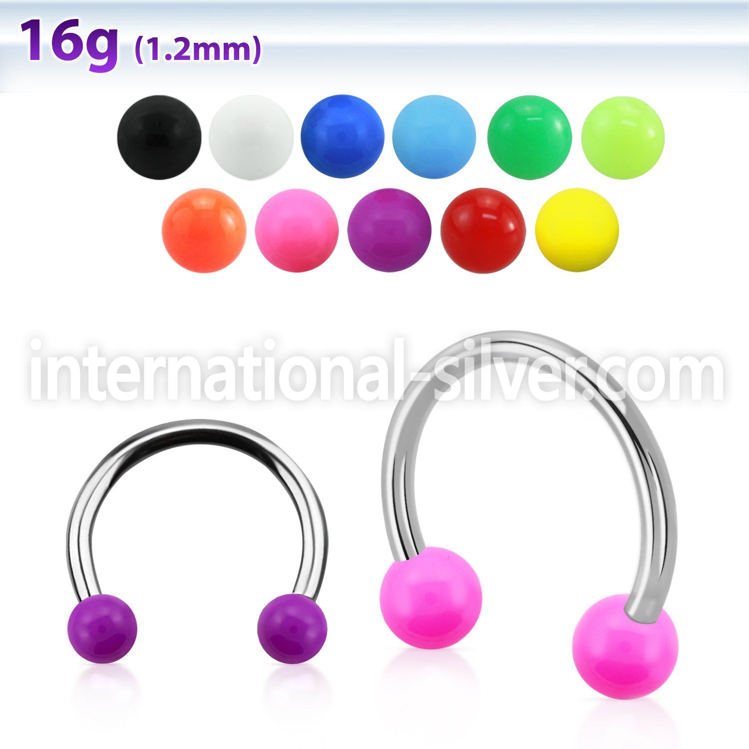 cbesab horseshoes surgical steel 316l with acrylic parts belly button