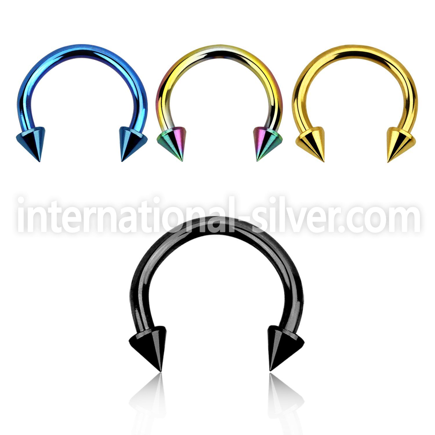 cbetcn25 horseshoes anodized surgical steel 316l belly button