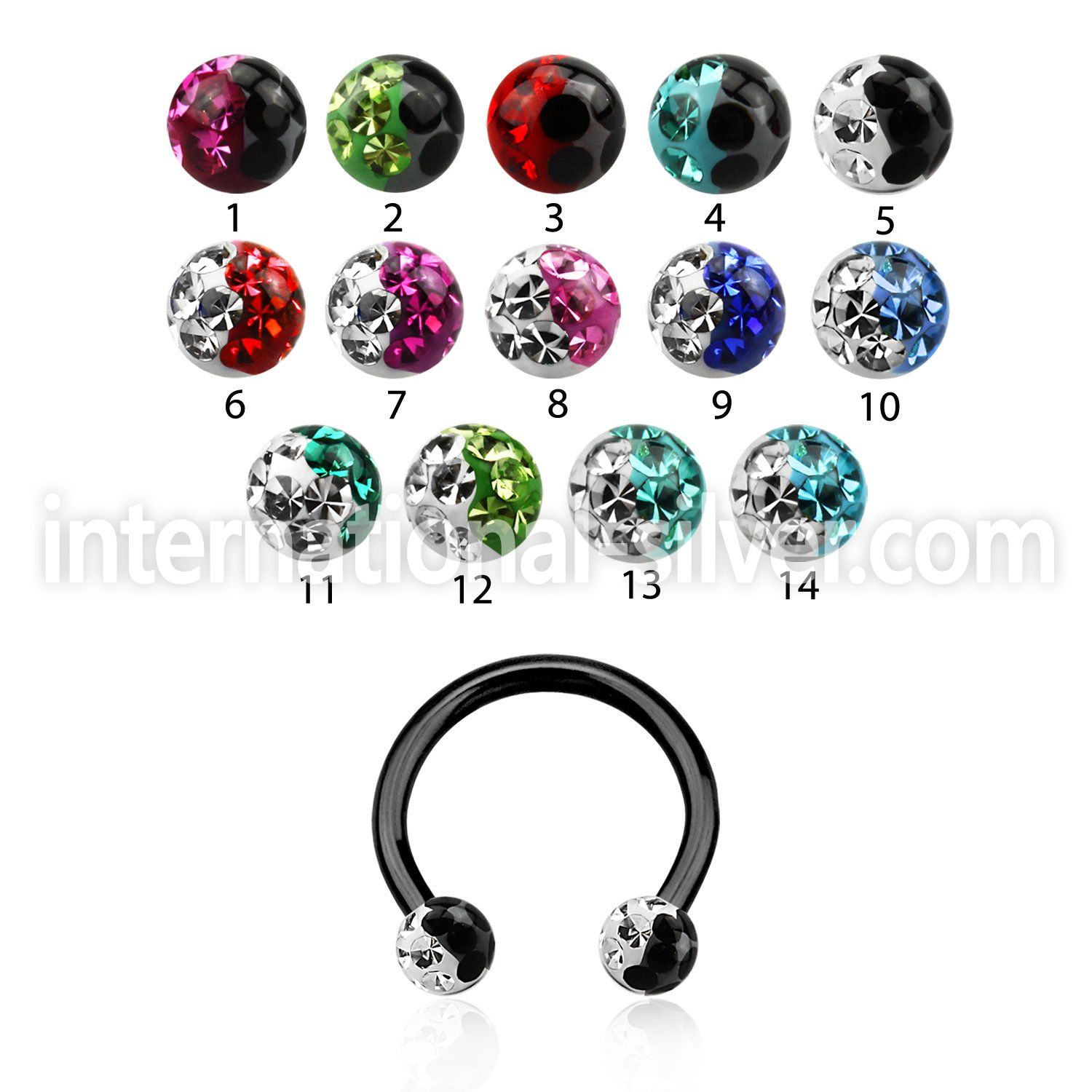 cbetfr3e horseshoes anodized surgical steel 316l belly button