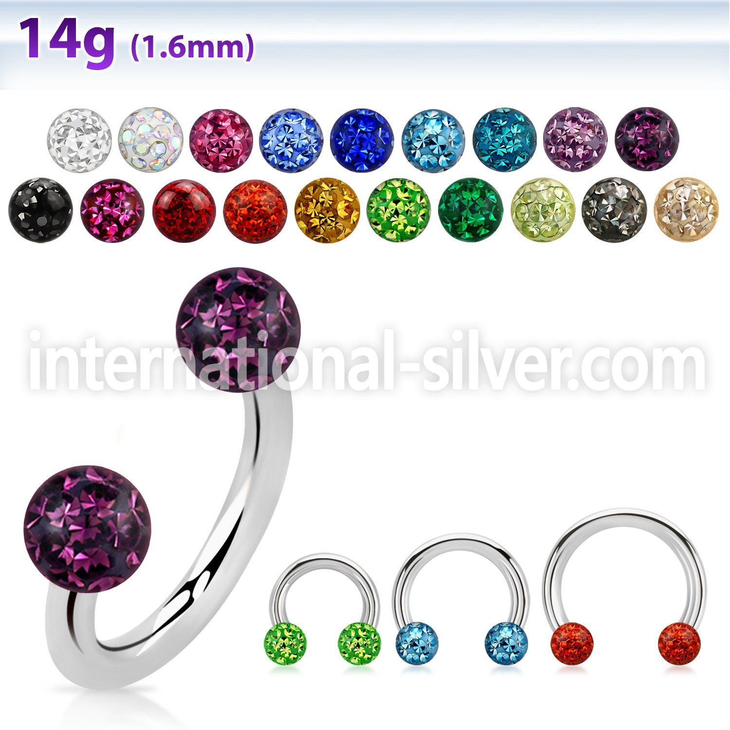 cbfr4 horseshoes surgical steel 316l belly button