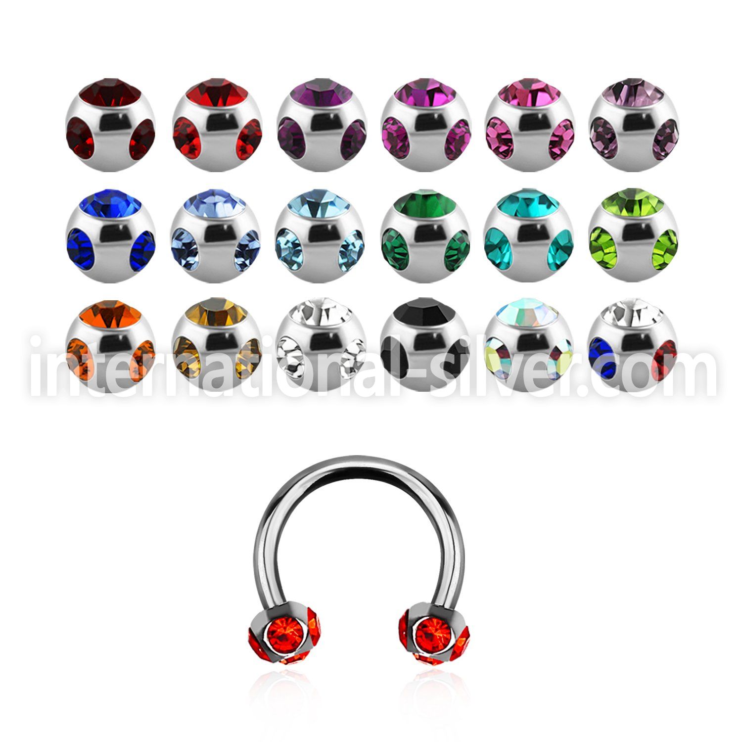 cbjb4 horseshoes surgical steel 316l belly button