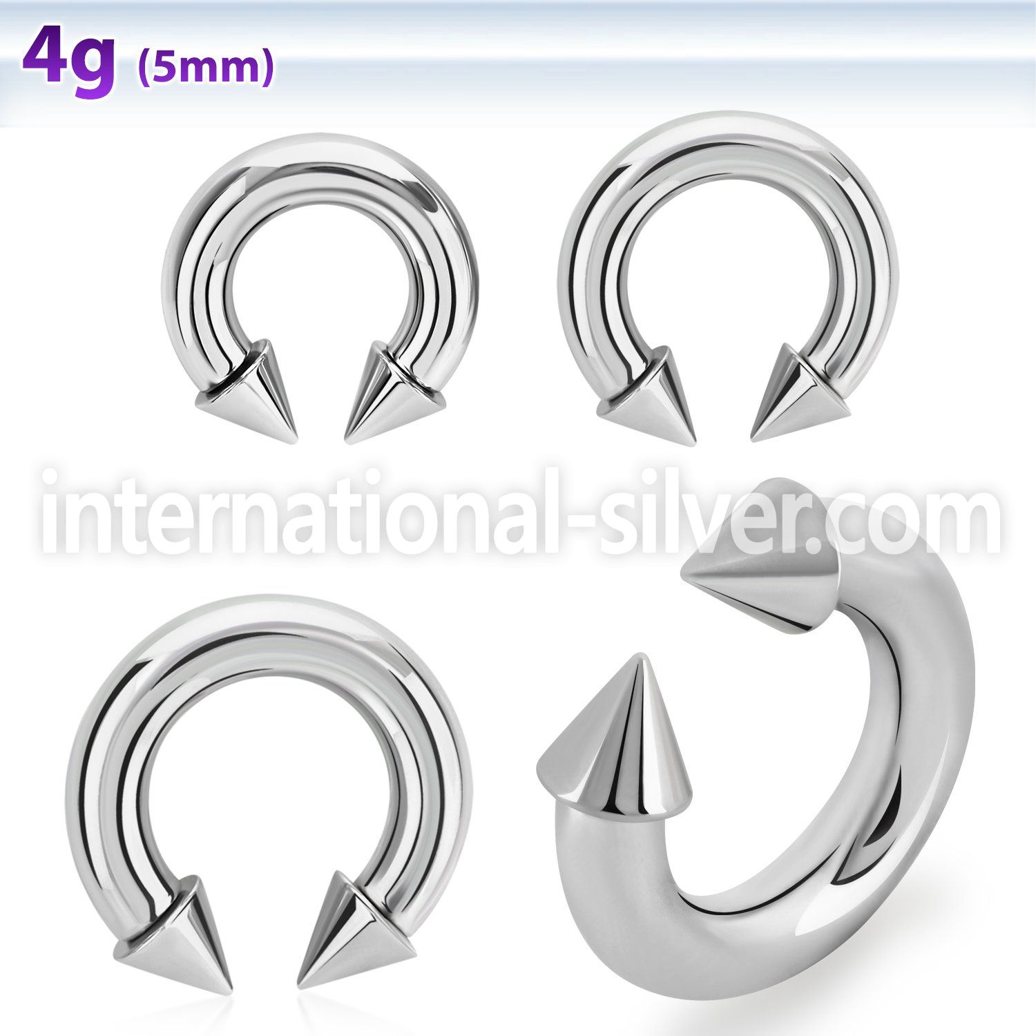 cbrcn4 horseshoes surgical steel 316l belly button