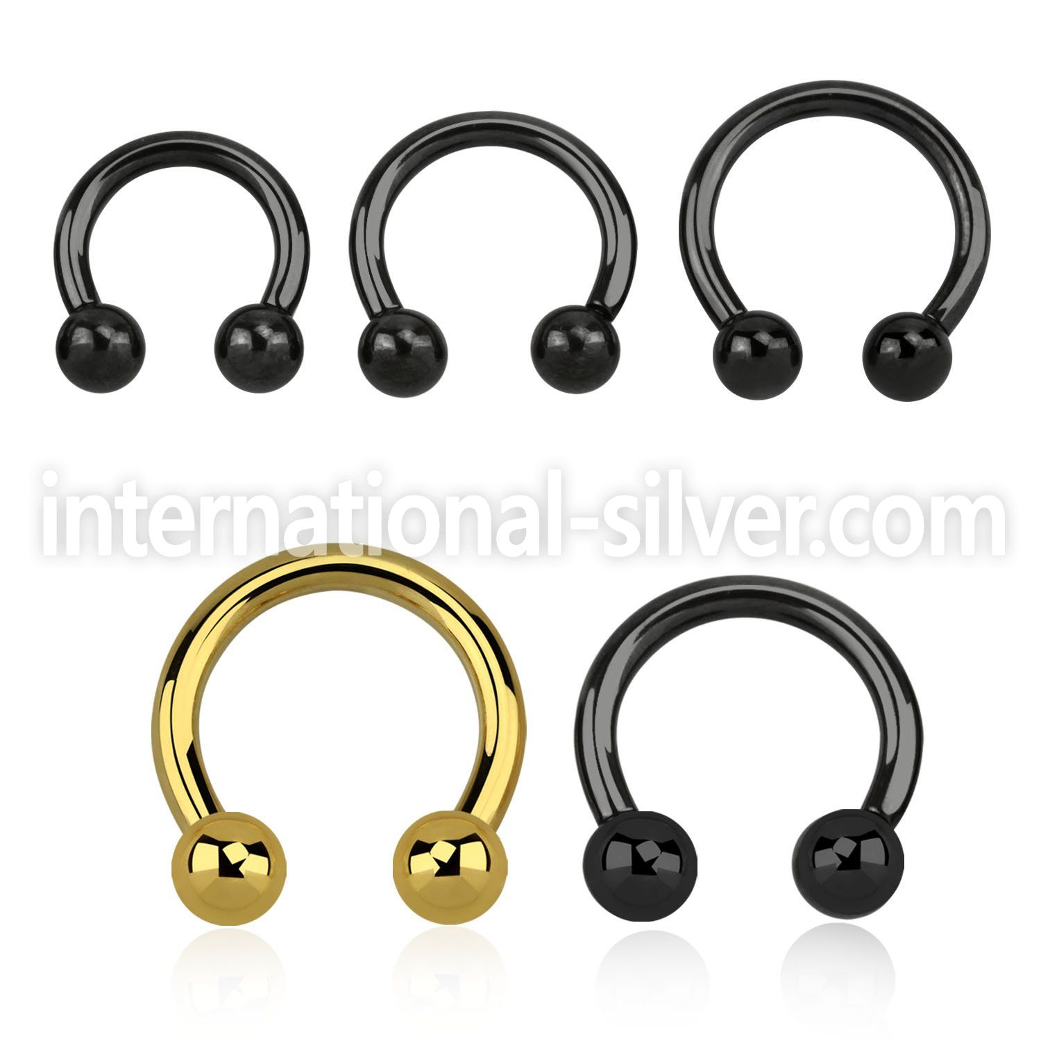 cbrt10 horseshoes anodized surgical steel 316l belly button