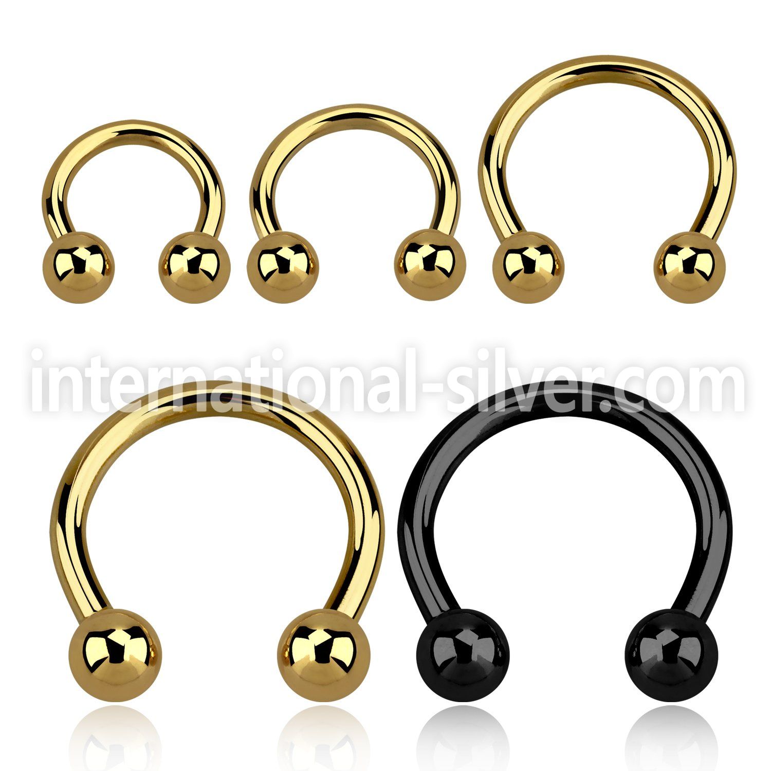 cbrt12 horseshoes anodized surgical steel 316l belly button
