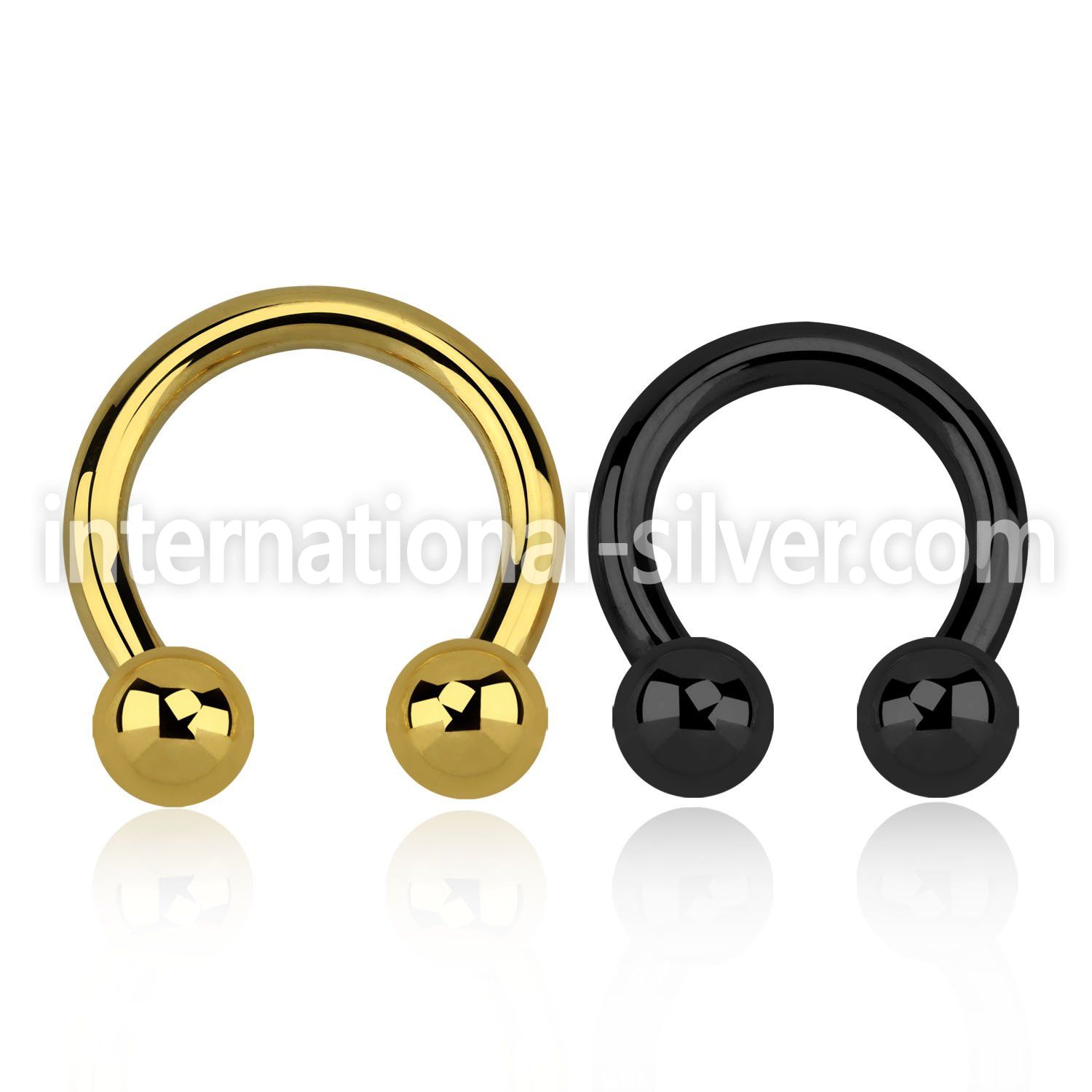 cbrt8 horseshoes anodized surgical steel 316l belly button