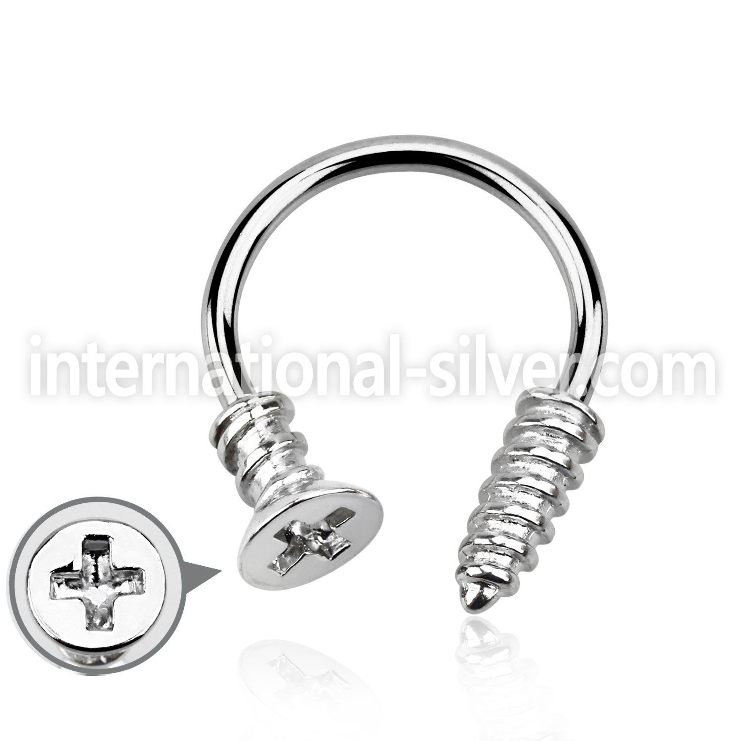 cbscw horseshoes surgical steel 316l ear lobe