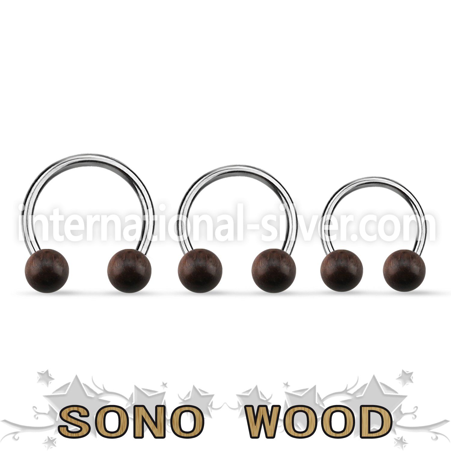 cbsn5 horseshoes organic body jewelry ear lobe